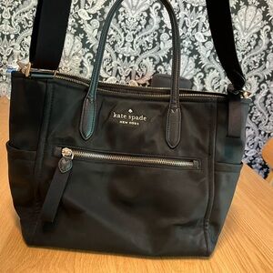 Kate Spade Chelsea Black Nylon Tote Crossbody